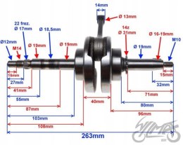 WAŁ KORBOWY QUAD ATV 110-125CC AUTOMAT SILNIK 4T