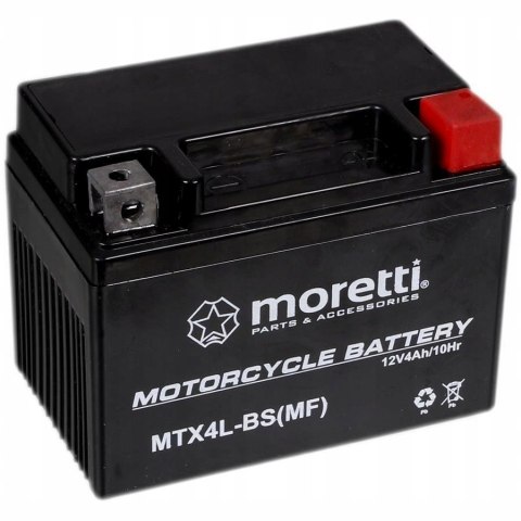 AKUMULATOR ŻELOWY GEL 12V 4Ah YTX4L-BS CBTX4L-BS Martinelli