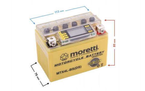 AKUMULATOR ŻELOWY LCD 12V 4Ah DO SKUTERA MOTOCYKLA Martinelli