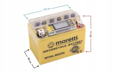 AKUMULATOR ŻELOWY LCD 12V 4Ah DO SKUTERA MOTOCYKLA Martinelli