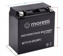 Akumulator żelowy 12V 14Ah Moretti YTX16B-BS (MTX16-BS) Martinelli