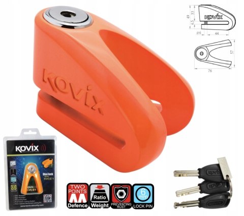 Blokada tarczy hamulcowej KOVIX KVC/Z 1 pomarańczowa Martinelli