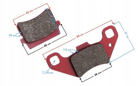 KLOCKI HAMULCOWE PRZÓD PRZEDNIE ATV 150 250 BASHAN Martinelli