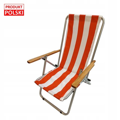 KRZESŁO TURYSTYCZNE LEŻAK SKŁADANY POLSKI MOCNY GUSIO 150 KG