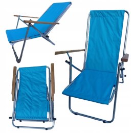 LEŻAK PLAŻOWY GUSIO WZMACNIANY 150 KG POLSKI PRODUKT KEMPING