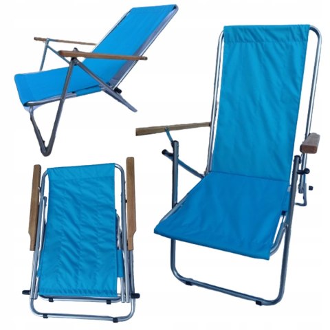 LEŻAK PLAŻOWY GUSIO WZMACNIANY 150 KG POLSKI PRODUKT KEMPING