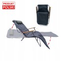 LEŻAK WAKACYJNY GUSIO KOMFORT I JAKOŚĆ Z POLSKI WZMACNIANY DREWANIE RĄCZKI