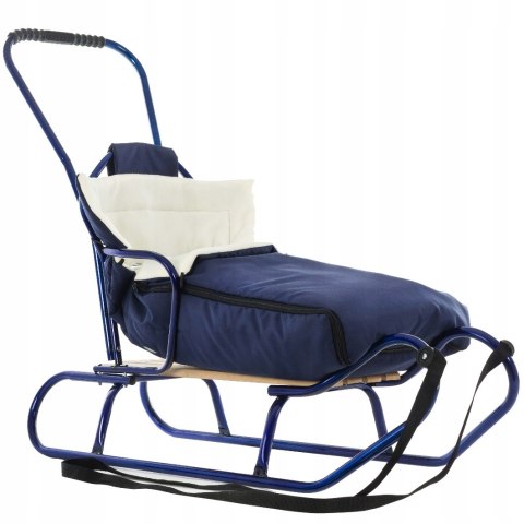 METALOWE SANKI DZIECIĘCE Z OPARCIEM ZE ŚPIWORKIEM + PCHACZ SOLIDNE POLSKIE