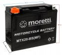 MORETTI MTX20-BS akumulator motocyklowy 20 Ah Martinelli
