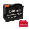 Nowoczesny akumulator MORETTI MTX20-BS 20 Ah Martinelli