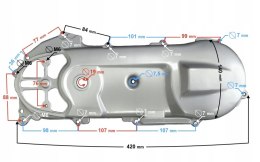 POKRYWA SILNIKA SKUTER 50 2T NAPĘDU Martinelli