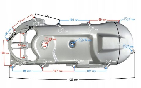 POKRYWA SILNIKA SKUTER 50 2T NAPĘDU Martinelli