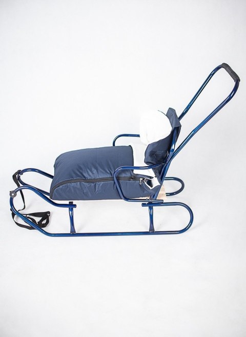 SANKI DLA DZIECI Z OPARCIEM I ŚPIWORKIEM, METALOWE, PCHACZ, POLSKA JAKOŚĆ