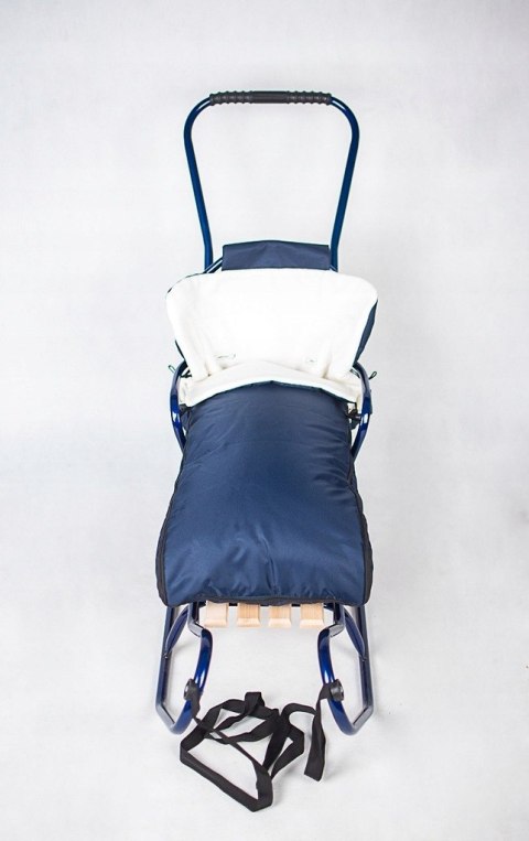 SANKI DLA DZIECI Z OPARCIEM I ŚPIWORKIEM, METALOWE, PCHACZ, POLSKA JAKOŚĆ