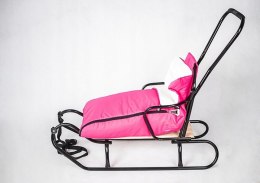 SOLIDNE METALOWE SANKI DLA DZIECI ZE ŚPIWORKIEM OPARCIEM I PCHACZEM POLSKIE