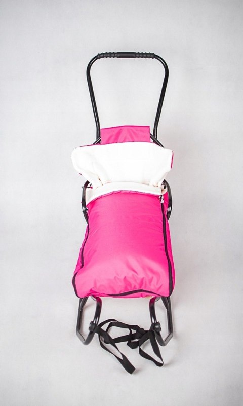 SOLIDNE METALOWE SANKI DLA DZIECI ZE ŚPIWORKIEM OPARCIEM I PCHACZEM POLSKIE