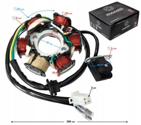 Zaawansowany iskrownik do skutera Huragan 125 Moretti Martinelli