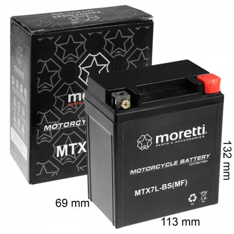 AKUMULATOR 12V 7AH ROK PRODUKCJI 2025 ŻEL DO MOTOCYKLA SKUTERA Martinelli