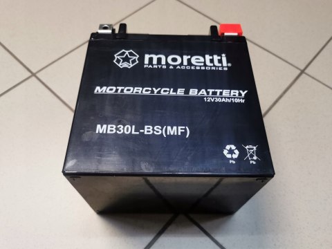 Akumulator motocyklowy AGM MB30L-BS 12V 30Ah 300A Martinelli