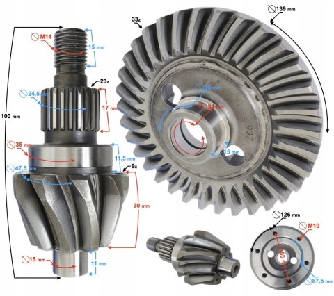 DYFERENCJAŁ PRZEDNI HISUN TACTIC 550 Martinelli
