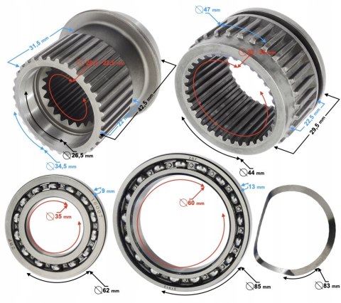ELEMENT DYFERENCJAŁU HISUN TACTIC 550 Martinelli