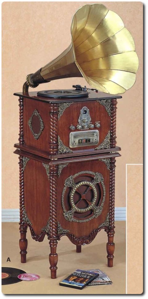 GRAMOFON PATEFON RETRO STYLIZOWANY MEBLE BIUROWE Martinelli