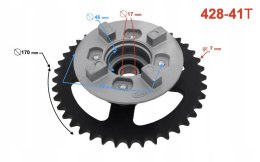 PIASTA KOŁA TYLNEGO DO MOTOTOROWERU RANGER CLASSIC Martinelli