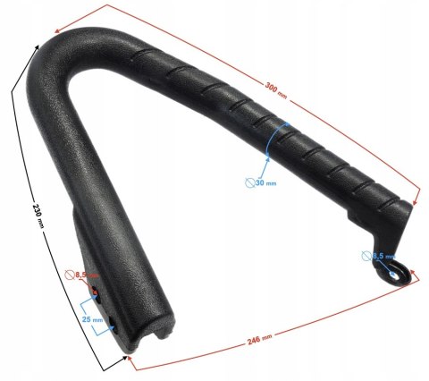 UCHWYT PASAZERA PRAWY HISUN TACTIC 550 Martinelli