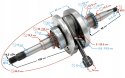 WAŁ KORBOWY DO SKUTERA 50CC 4T (22 ZĘBY NA POMPĘ O Martinelli