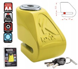 BLOKADA TARCZY HAMULCOWEJ KOVIX KN1 ŻÓŁTA