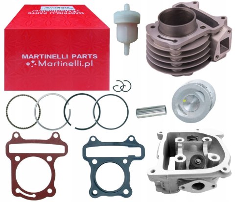 CYLINDER GŁOWICA KOMPLET 80 CC SKUTER 4T TUNING Martinelli