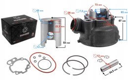 Cylinder czarny AM6 2T 40,20 50 cm3 Aprilia RS 50