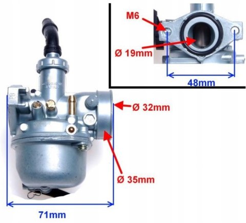 GAŹNIK ROMET OGAR CHOPPER KING ŁOŚ ATV QUAD
