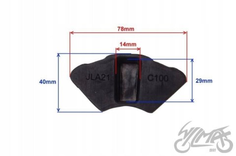 GUMA ZĘBATKI KOŁA ROMET OGAR 900 70x21mm MOTOROWER Martinelli