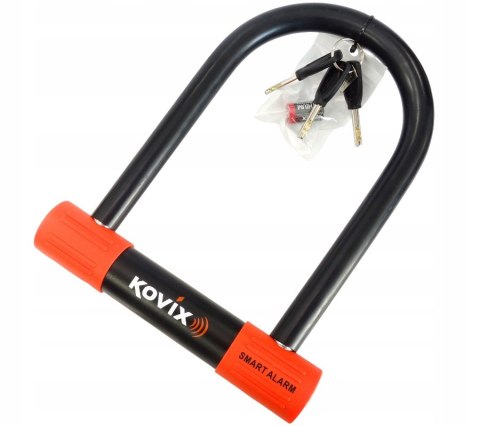 KŁÓDKA U-LOCK Z ALARMEM KOVIX KTL16-210 CZARNA