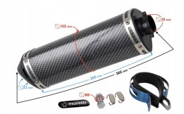 KOŃCÓWKA WYDECH TŁUMIK CARBON SPORTOWY