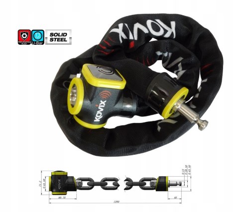 ŁAŃCUCH ZABEZPIECZAJĄCY Z ALARMEM KOVIX KCL10-120