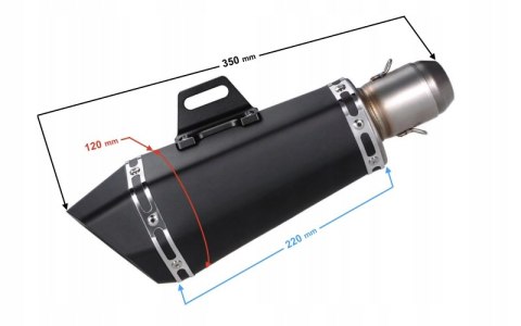TŁUMIK WYDECH UNIWERSALNY MOTOCYKL QUAD MOTOROWER