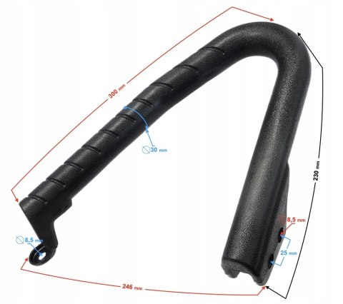 UCHWYT PASAZERA LEWY HISUN TACTIC 550 Martinelli