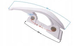 WSPORNIK - UCHWYT PASAŻERA LEWY BIAŁY DO SKUTERA B Martinelli