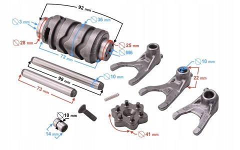 WYBIERAK SKRZYNI BIEGÓW DO MOTOCYKLA TRAVEL 125 Martinelli