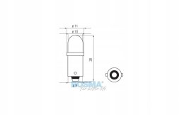 ŻARÓWKA BOSMA 12V 1*LED STANDARD BA9S GREEN BLISTE Martinelli