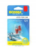 ŻARÓWKA BOSMA 12V 1*LED STANDARD T10 RED BLISTER Martinelli