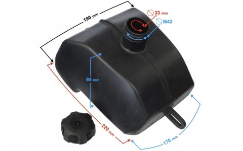 ZBIORNIK PALIWA DO ATV 110 Martinelli