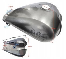 ZBIORNIK PALIWA SREBRNY CLASSIC 125 (EURO 5) Martinelli