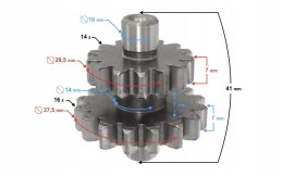 ZĘBATKA POŚREDNIA ROZRUSZNIKA MAŁA MOTOCYKL TZ 125 Martinelli