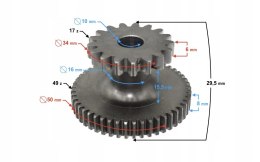 ZĘBATKA POŚREDNIA ROZRUSZNIKA SKUTER FALCON 125 Martinelli