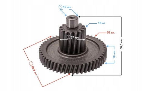 ZĘBATKA PRZEKŁADNI GALACTIC EURO 4 Martinelli