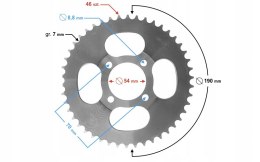ZĘBATKA TYLNA MORETTI 46/428 DO OGAR Martinelli