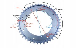 ZĘBATKA WSK ST 428-43Z Martinelli